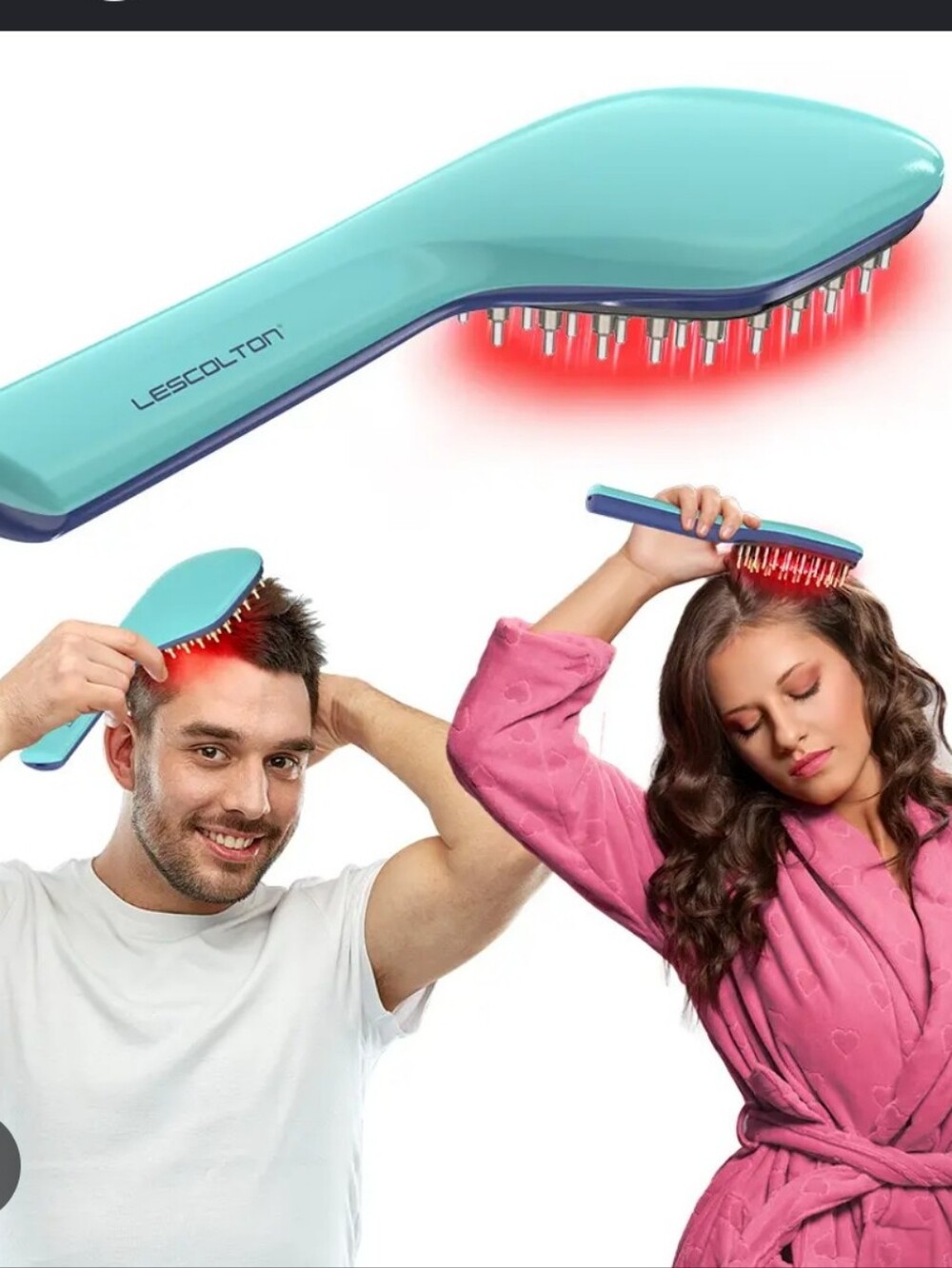 Lescolton Scalp Massager Comb in Teal